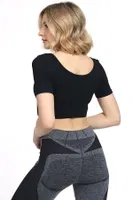 Seamless Kare Yaka Spor Büstiyer DoReMi 002-000192 Siyah görsel 7