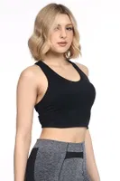 Seamless Yüzücü Model Spor Sütyen DoReMi 002-001999 Siyah detay görünüm
