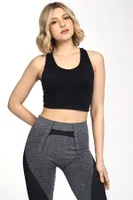 Seamless Yüzücü Model Spor Sütyen DoReMi 002-001999 Siyah görsel 6