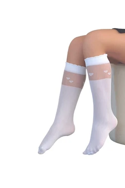 Daymod Sevgi Çocuk Dizaltı Çorap Beyaz Daymod D2221001