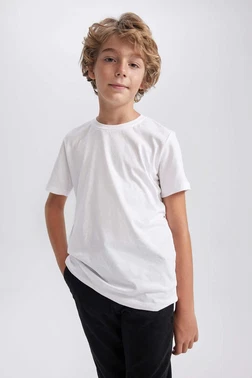 Arma Yıldız Sıfır Yaka Erkek Çocuk Beyaz Tişört Kısa Kollu %100 Pamuk Arma Yıldız 5504 - 6 ADET - Alternatif Görünüm
