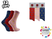 Şirin Mevsimlik Kız Çocuk Soket Çorap 12'li Şirin 001 - 12 ADET