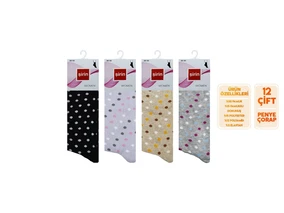 Şirin Dikişsiz Bayan Penye Çorap 12'li Şirin 4000-5 - 12 ADET - Alternatif Görünüm