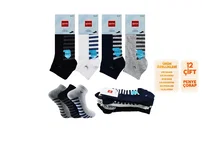 Şirin 12'li Ter Emici Erkek Penye Patik Şirin 7010-6 - 12 ADET