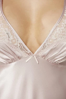 Pierre Cardin Sırtı Çapraz Askılı Saten Dantelli Kısa Gecelik Pierre Cardin 860 - Alternatif Görünüm