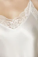 Sırtı Çapraz ipli Saten Dantelli Kısa Gecelik Pierre Cardin 870  Ekru görsel 26