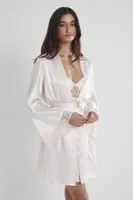 Sırtı Kalp Dantelli Saten Gecelik Sabahlık Takımı Pierre Cardin 4090  görsel 21