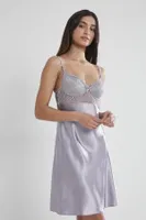 Sırtı Kalp Dantelli Saten Gecelik Sabahlık Takımı Pierre Cardin 4090  görsel 5