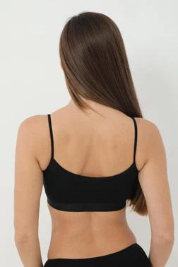 Arma Yıldız Siyah 2li Bambu İp Askılı Pedli Crop Atlet Arma Yıldız 3709 - 2 ADET - Alternatif Görünüm