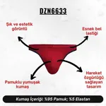 Siyah Biyeli Kırmızı Erkek Tanga  Darkzone DZN6633 farklı açı