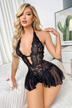 Jesica Bella Siyah Fantezi Bodysuit Jesica Bella E-0031