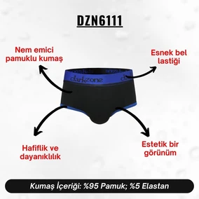Darkzone Siyah Hipster Erkek Slip  Darkzone DZN6111 - Alternatif Görünüm