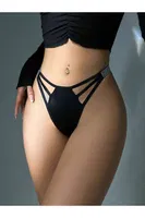 Siyah Külot Simli Şeritli 1026 Siyah görsel 5