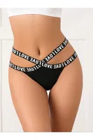 Siyah Külot Yüksek Bel Love Şık Özel Tasarım Siyah görsel 4