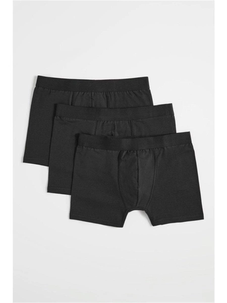 Siyah Likralı 3lü Boxer Arma Yıldız 1144 - 3 ADET