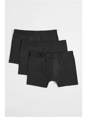 Siyah Likralı 3lü Boxer Arma Yıldız 1144 - 3 ADET