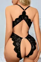 Siyah Açık Detaylı Dantel Body Jesica Bella E-0049 Siyah farklı açı