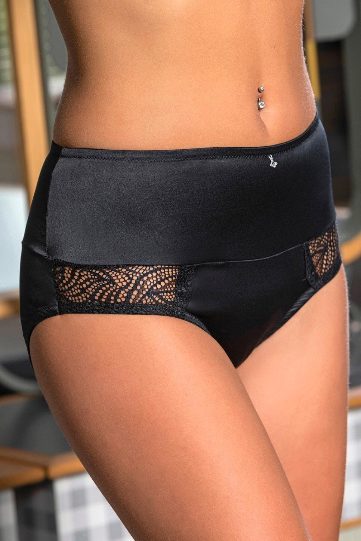 Siyah Yüksel Bel Slip Külot Gallipoli MGP21173