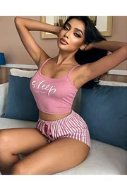 Ruselin Sleep Askılı Şortlu Takım