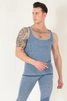 Sporcu Gym Seamless Dikişsiz T-shirt Miorre 001-001248 Mavi görsel 4