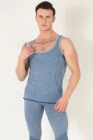 Sporcu Gym Seamless Dikişsiz T-shirt Miorre 001-001248 Mavi görsel 5
