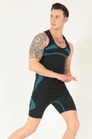 Sporcu Gym Seamless Dikişsiz T-shirt Miorre 001-001251 Lacivert detay görünüm