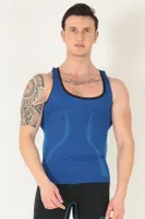 Sporcu Gym Seamless Dikişsiz T-shirt Miorre 001-001252 Mavi
