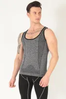 Sporcu Gym Seamless Dikişsiz T-shirt Miorre 001-001262 Gri Melanj görsel 5