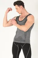 Sporcu Gym Seamless Dikişsiz T-shirt Miorre 001-001262 Gri Melanj görsel 7