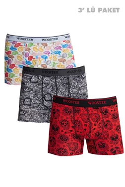 Wooster Strech Cotton Pamuklu 3'lü Boxer Seti W-201 - Alternatif Görünüm