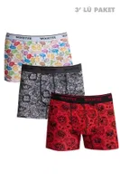Strech Cotton Pamuklu 3'lü Boxer Seti W-201 Görsel detay görünüm