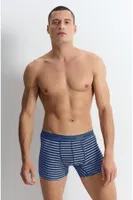 Stripes Strech Cotton Erkek Boxer Wooster W-070 - 3 Adet Mavi