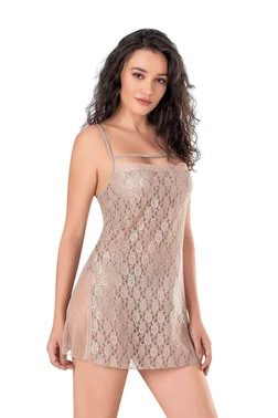 Ahu Lingerie Taş Kısa Tül Seksi Gecelik Ahu Primoda 4146 - Alternatif Görünüm