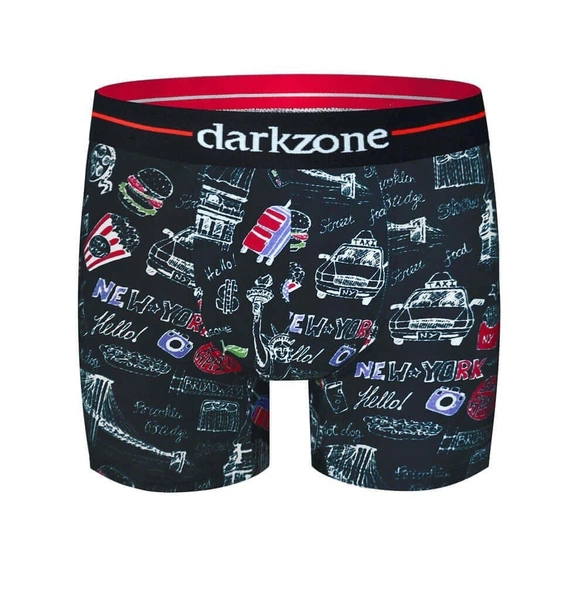 Tasarım Siyah Erkek Boxer (Dijital Baskılı) Darkzone DZN2066