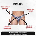 Tasarım Siyah Erkek Slip (Dijital Baskılı)  Darkzone DZN6066 farklı açı