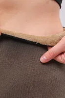 Ten Görünümlü Bayan Peluş Çorap Pera Fitol 8023 Somon Siyah görsel 5