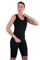 Termal Sauna Agraflı Şort Atlet Takım Pera Fitol 9010 Siyah