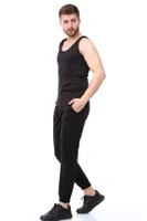 Termal Sauna Eşofman Atlet Takım Pera Fitol 9051 Siyah detay görünüm