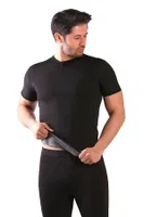 Termal Sauna Kısa Kol Erkek Atlet Pera Fitol 9053 Siyah detay görünüm