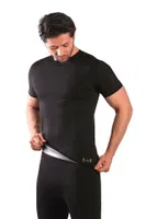 Termal Sauna Kısa Kol Erkek Atlet Pera Fitol 9053 Siyah farklı açı