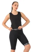 Termal Sauna Şort Atlet Takım Pera Fitol 9006 Siyah detay görünüm