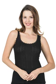 Özkan Transferli Ribana Esnek Yumuşak Kalın Askılı Kadın Atlet Özkan 23493 