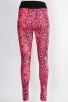 Desenli Fuşya Leggings Kadın Tayt Derya Kurşun TRND01 Fuşya detay görünüm