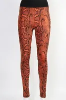 Turuncu Leggings Desenli Kadın Tayt Derya Kurşun TRND03