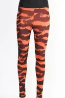 Zebra Leggings Kadın Tayt Derya Kurşun TRND04 Turuncu