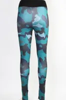 Kamuflaj Desen Leggings Tayt Derya Kurşun TRND06 Mavi detay görünüm