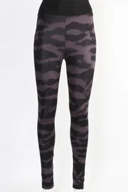Mor Desenli Leggings Kadın Tayt Derya Kurşun TRND07