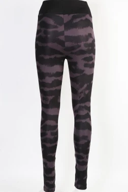 Mor Desenli Leggings Kadın Tayt Derya Kurşun TRND07 - Alternatif Görünüm