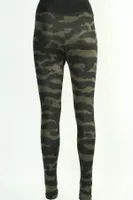 Kamuflaj Yeşil Leggings Tayt Derya Kurşun TRND11 Haki detay görünüm