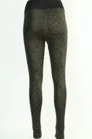 Spor Desenli Kadın Leggings Tayt Derya Kurşun TRND12 Haki detay görünüm